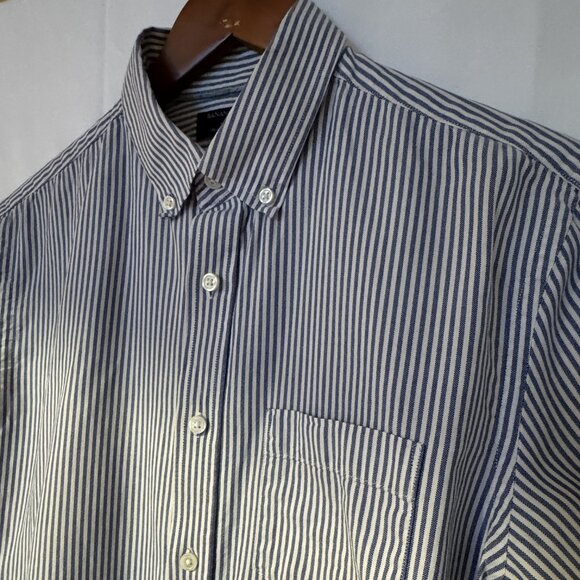 Banana Republic Slim Stretch Striped Button-Down Shirt – Men’s M - Picture 1 of 5